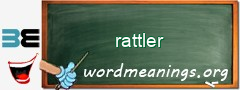 WordMeaning blackboard for rattler